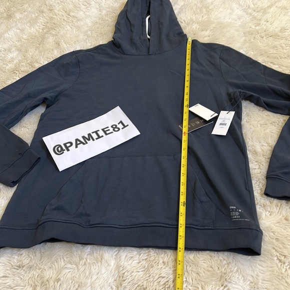 ONIA Men’s Blue/Gray Garment Dye French Terry Pullover  Hoodie Size L NWT - Picture 7 of 13